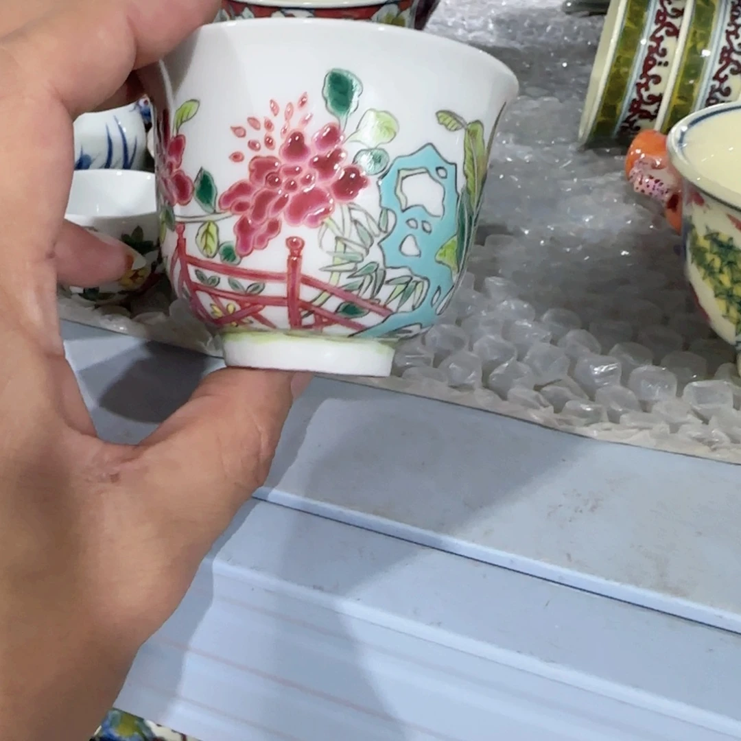 手绘瓷器，全部处理