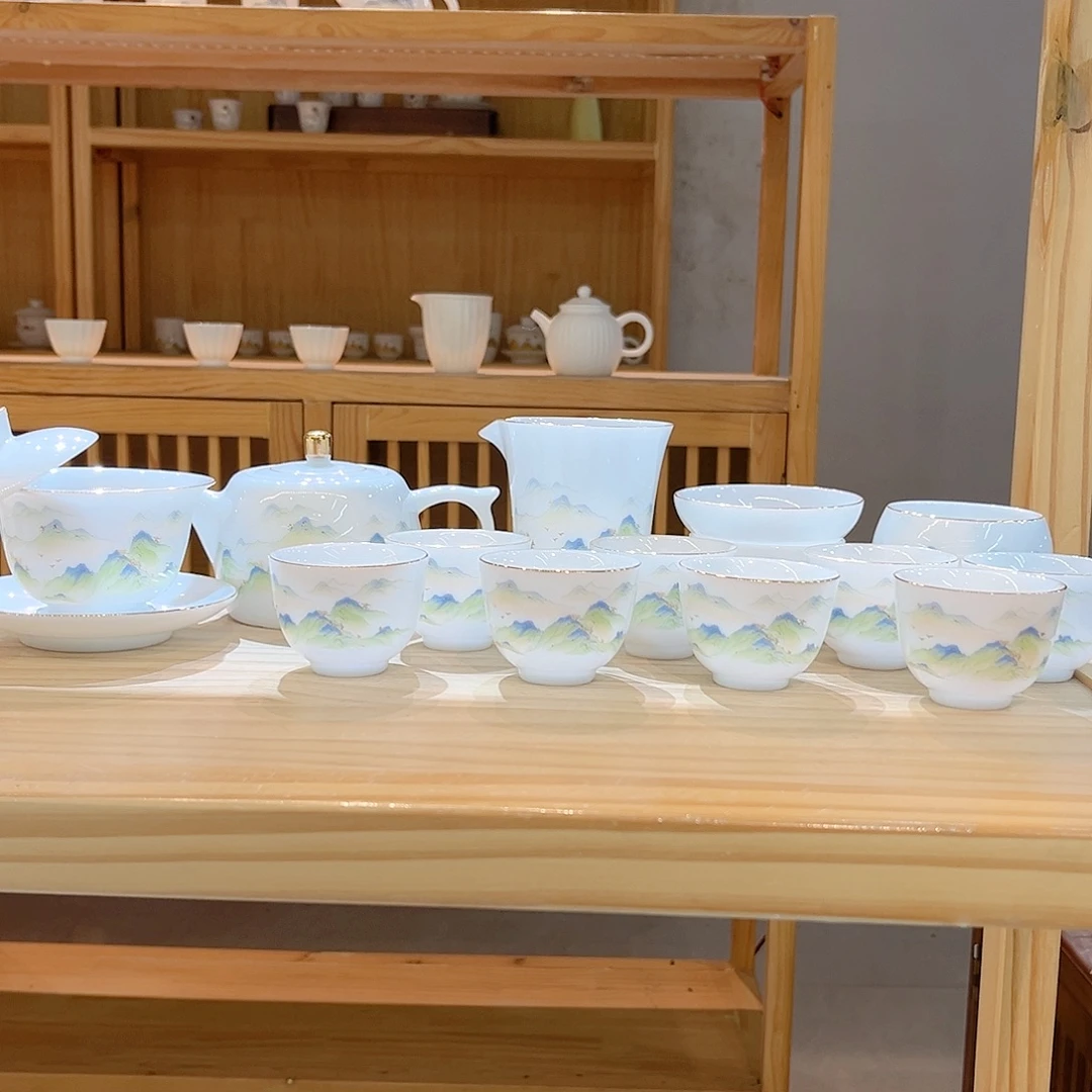 【御瓷斋】冰种玉瓷茶具套装