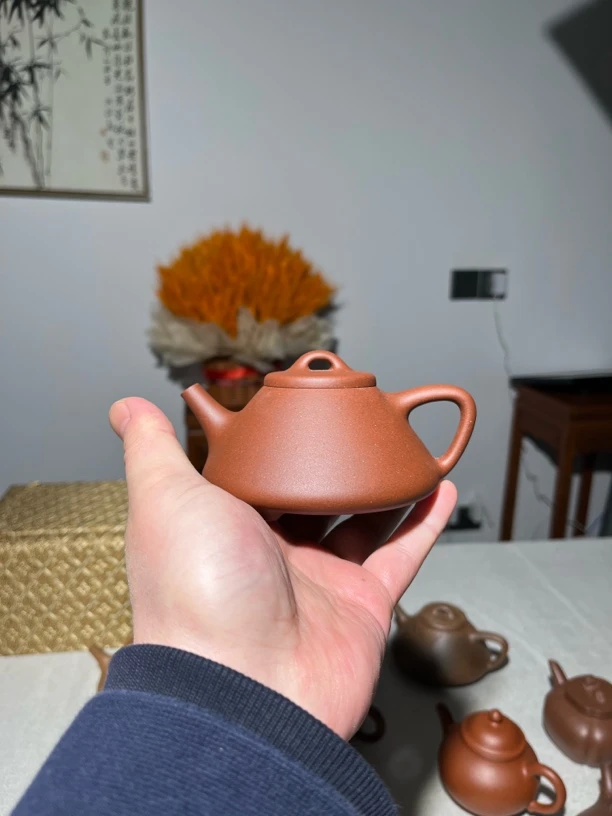 紫砂壶砂性红泥零添加半手子冶200cc