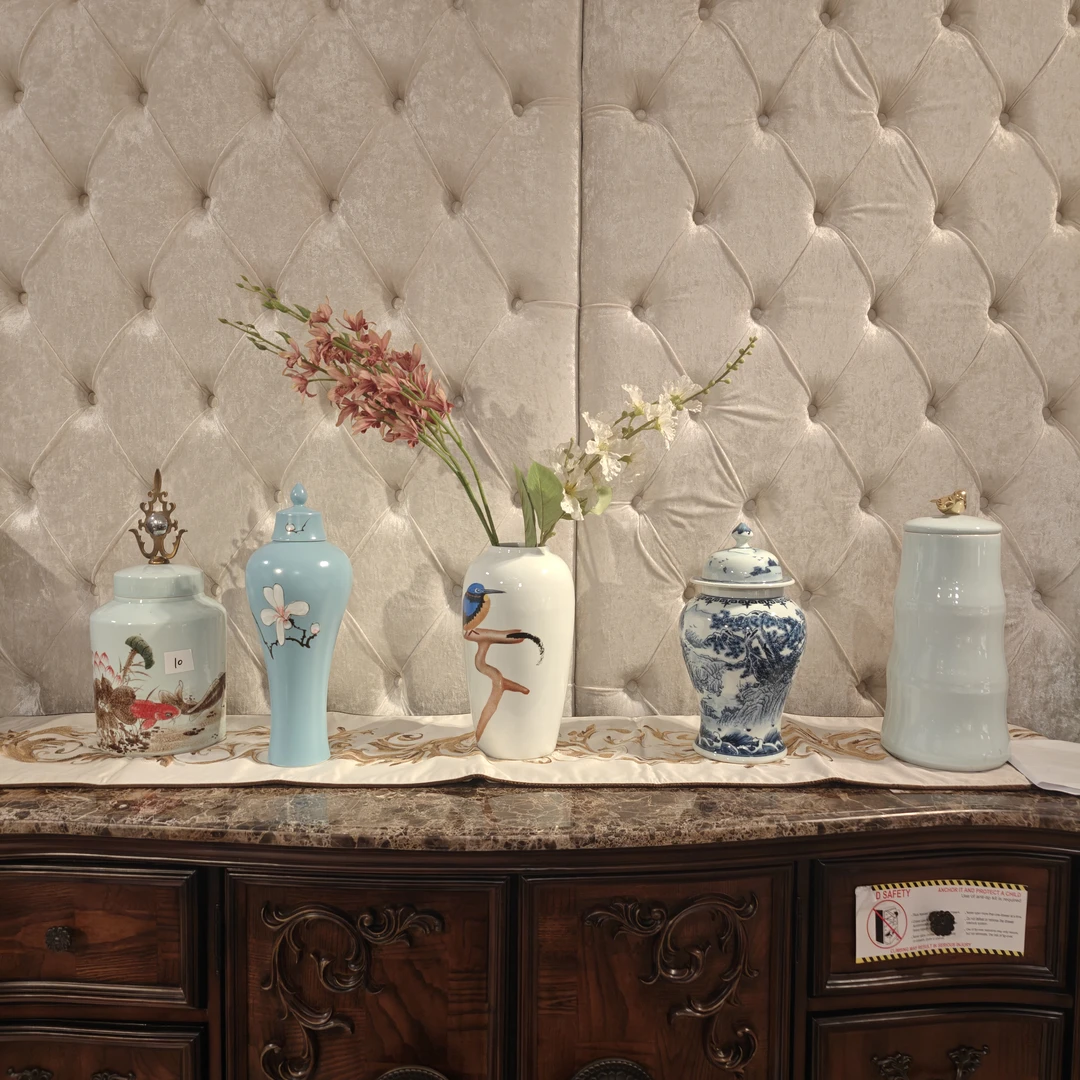 花瓶摆件（粉丝福利）宫廷家用家居饰品复古色釉创意精美