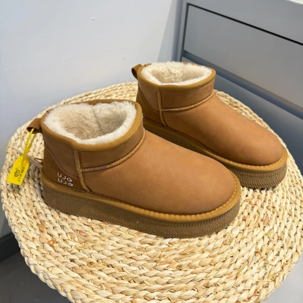 （郑州国际鞋城发货）冬季防水面雪地靴防滑保暖套筒加厚  6088栗色