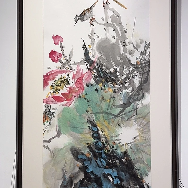 陽***国画映日荷花别样红 不带框