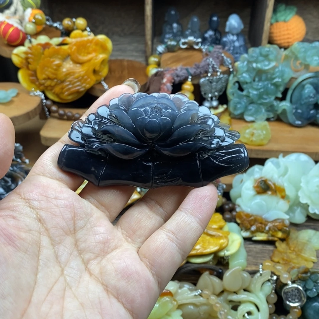 没***字蛇纹石玉未镶嵌吊坠(赠链)