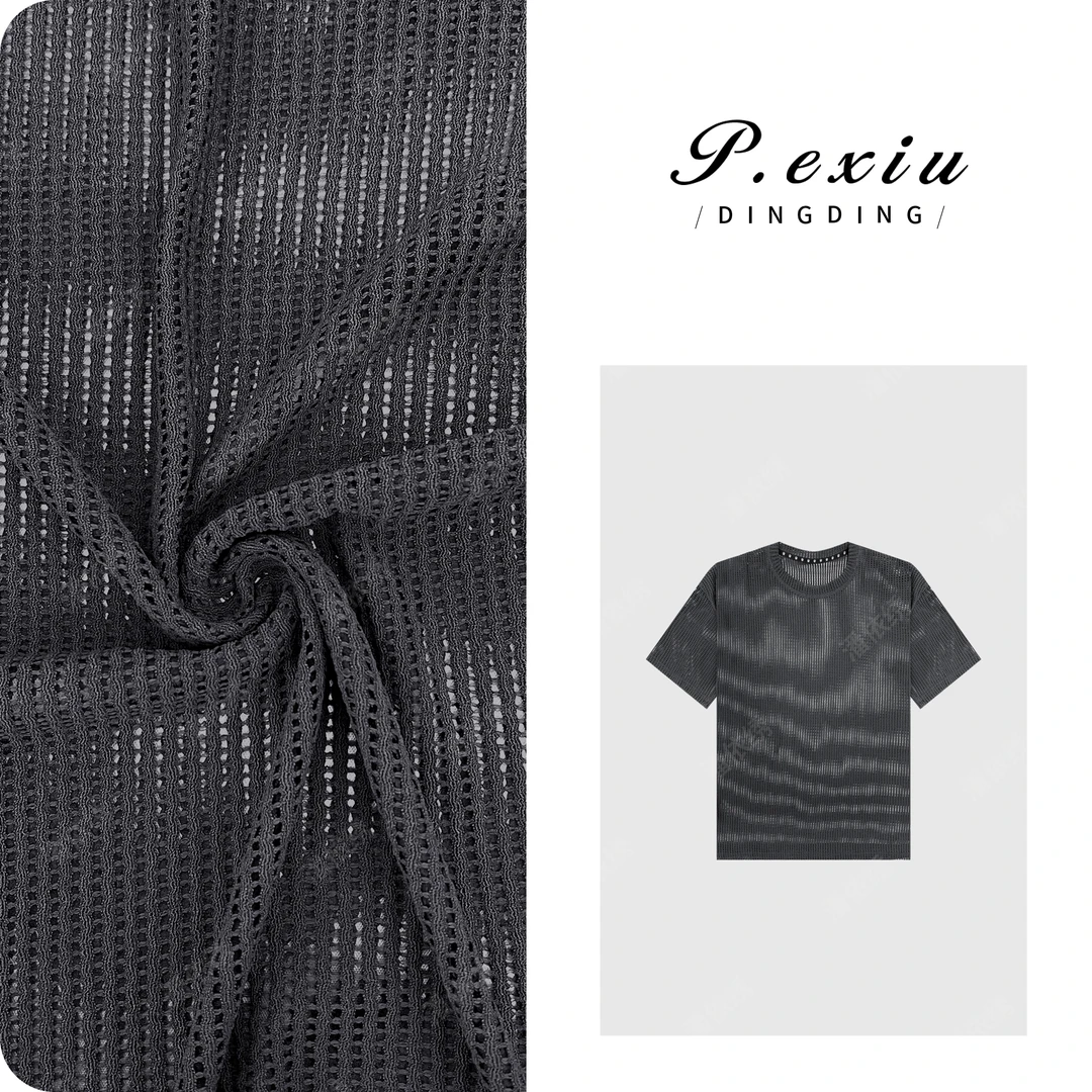 PanYiXiu/潘依绣春夏镂空叠穿层次圆领短袖T恤 G9063