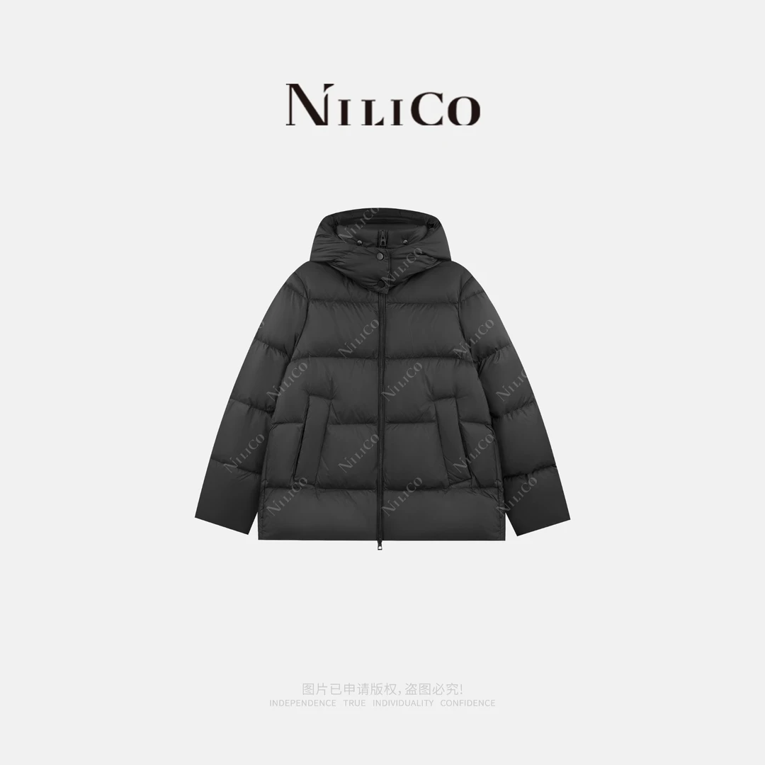NILICO【羽众不同】三防龟背可拆帽加厚女鹅绒服
