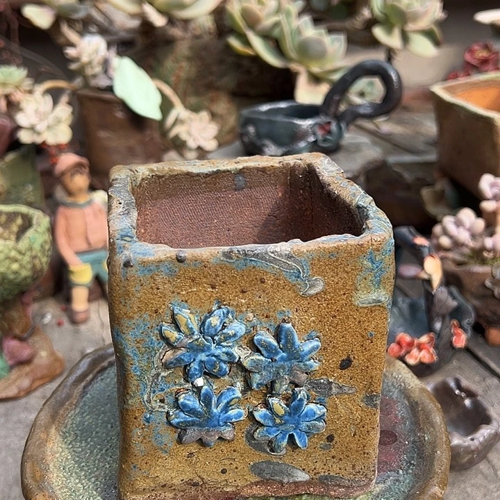 16手工粗陶高温花盆