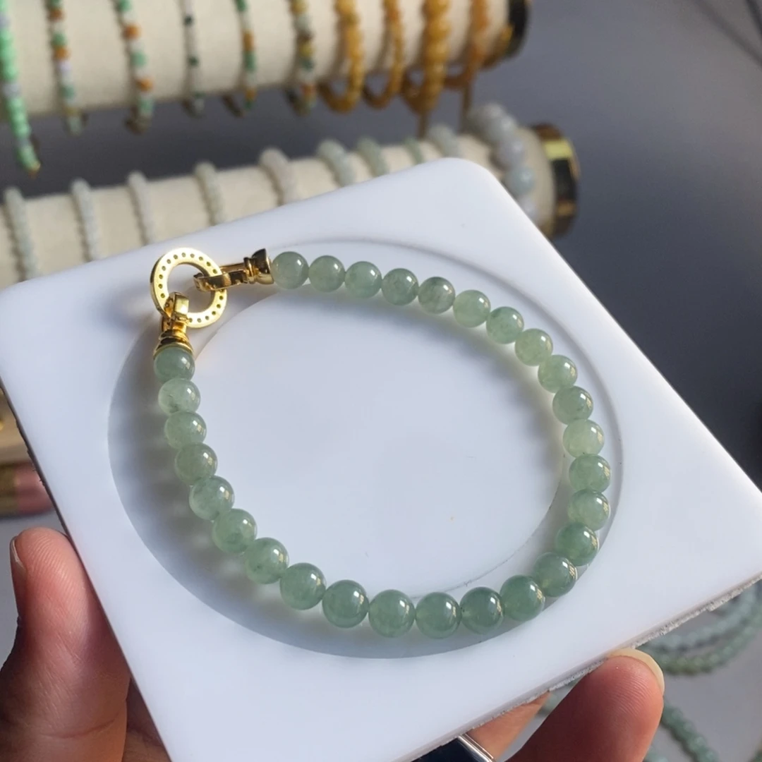 定制翡翠未镶嵌55 缅甸翡翠A货卡6.5