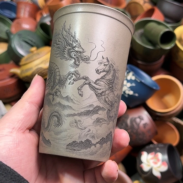 紫砂茶杯全手工紫砂主人杯