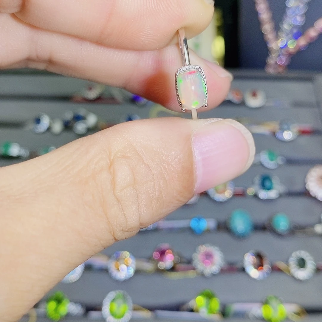 欧泊银S925镶嵌戒指