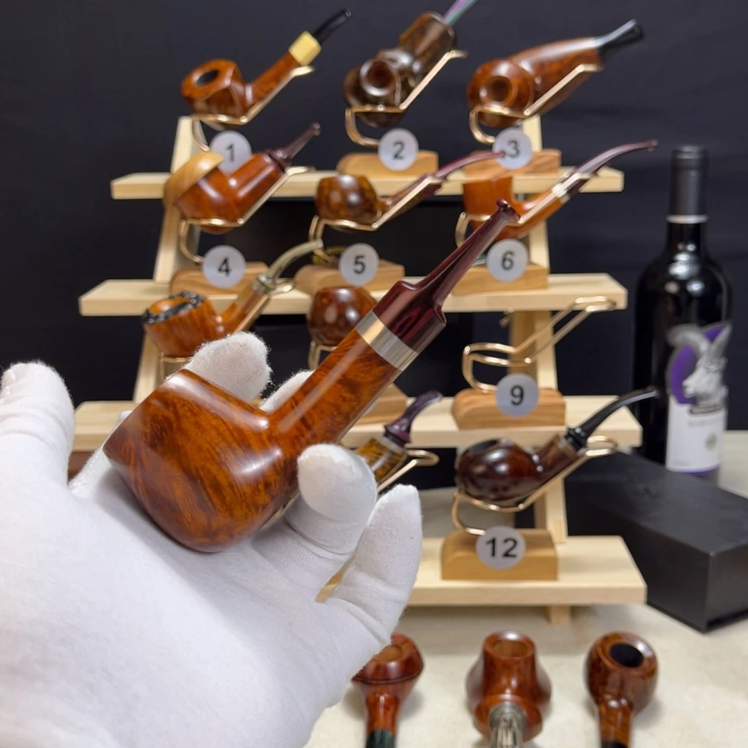 蓝***筒石楠木手工斗烟斗烟斗