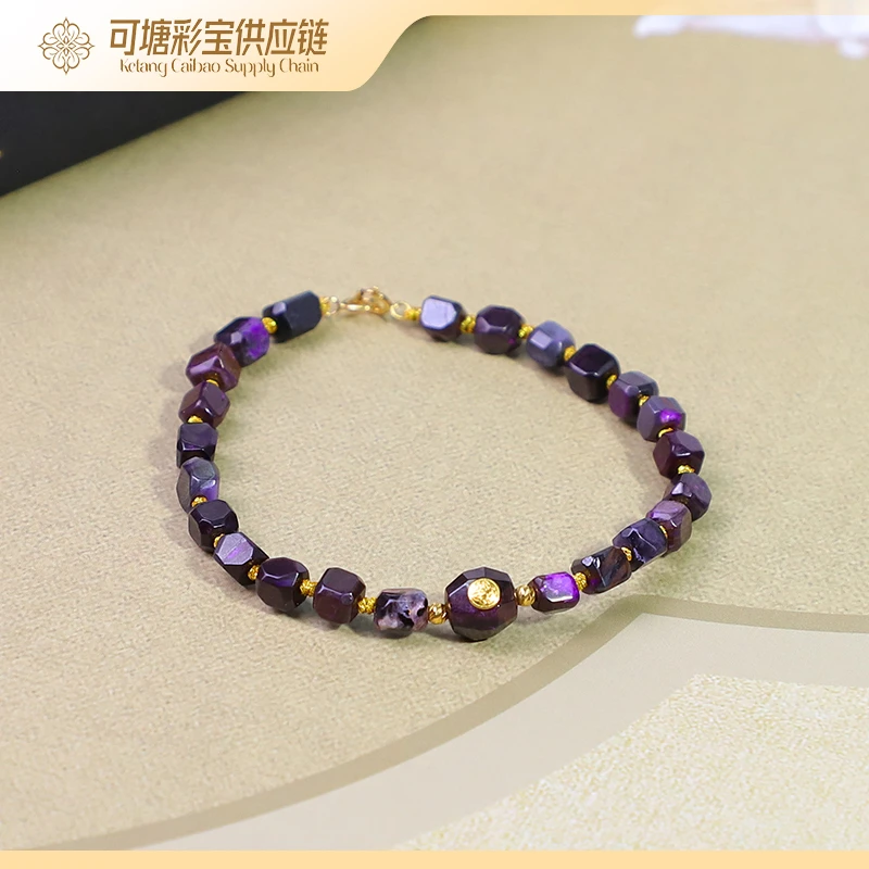 南非舒俱来 18K金 丝绒刻面 舒俱来手链 KTCB-4413/多样性发一件