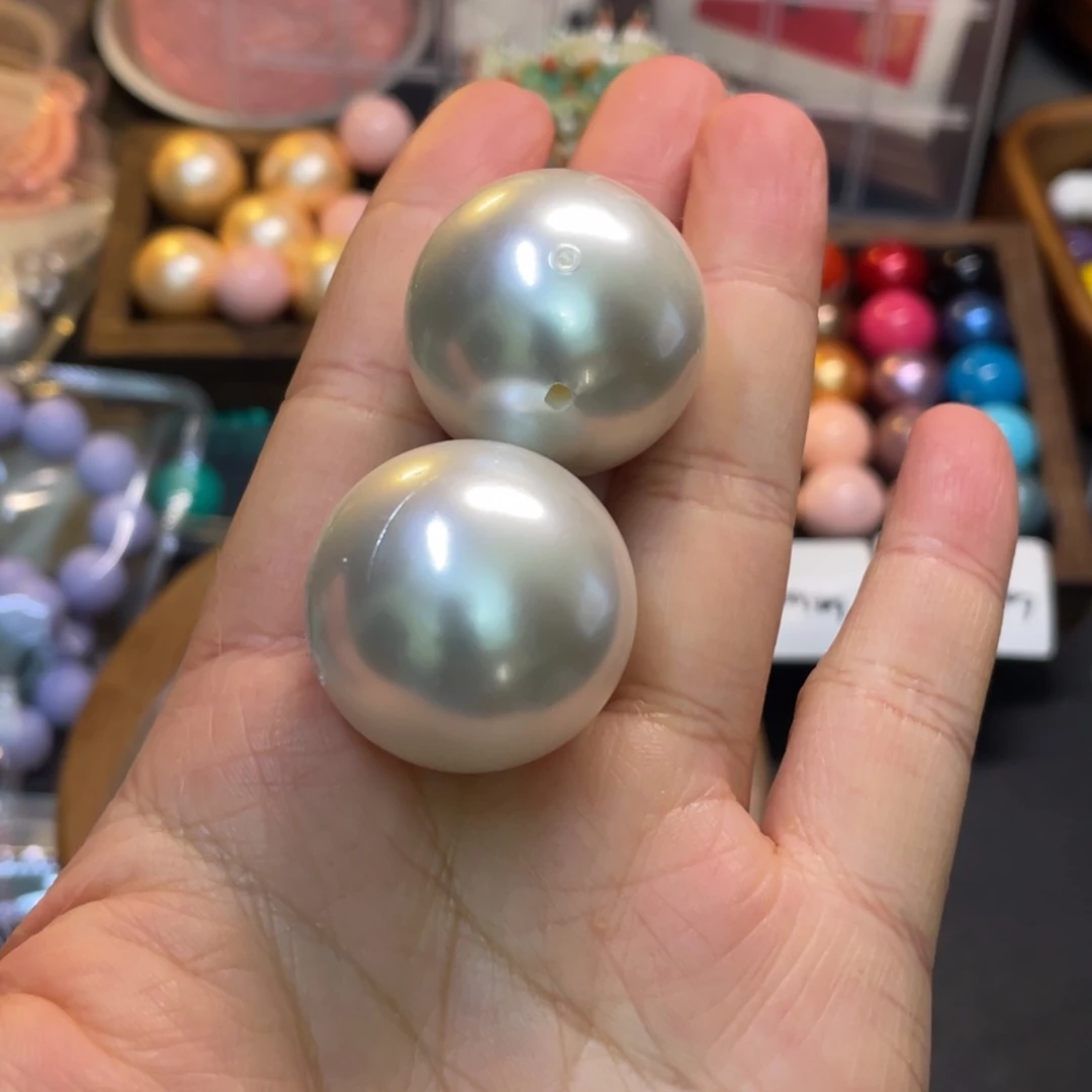 30mm普白2粒 手工diy半成品