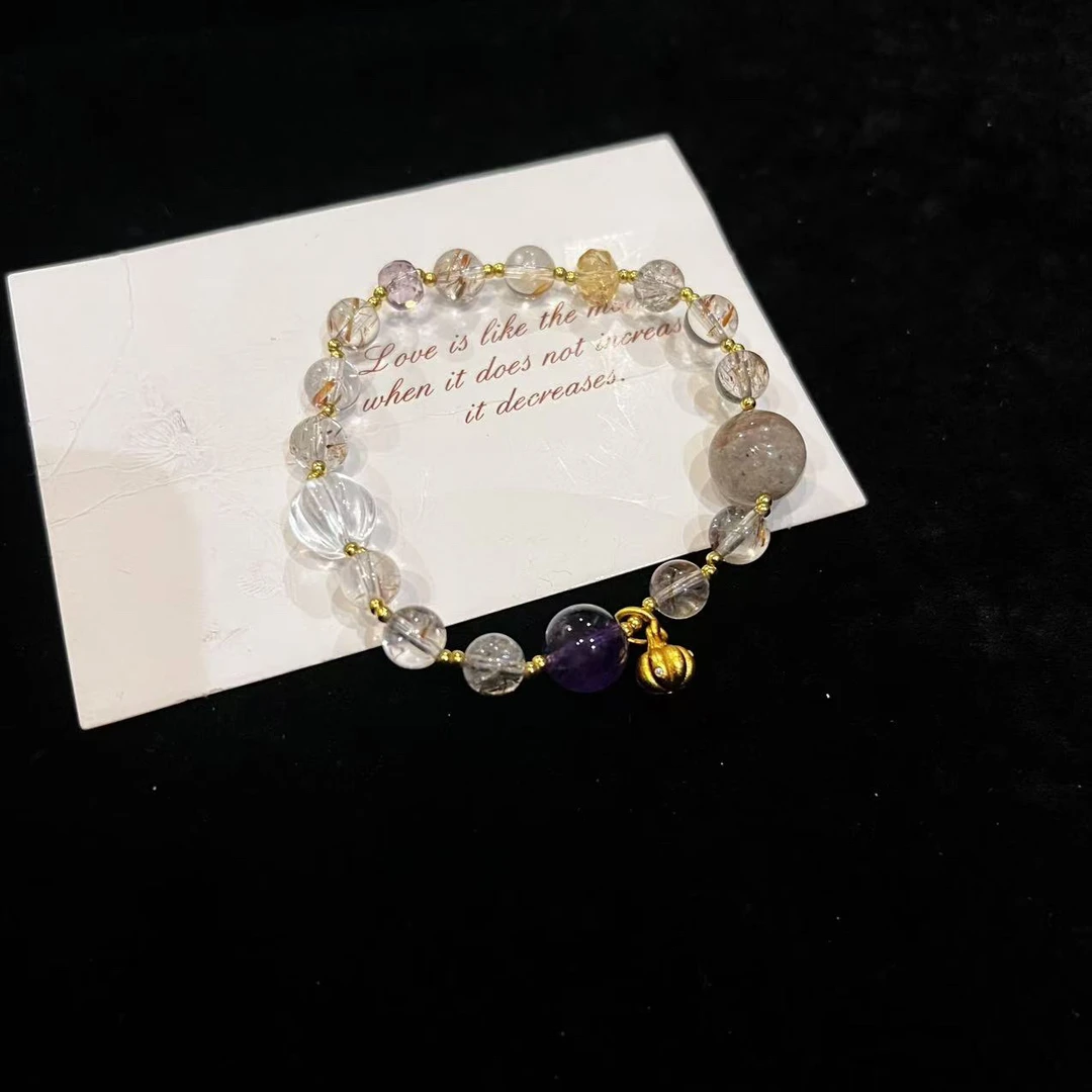 F968 7mm黑金超设计款手串 多样性发一