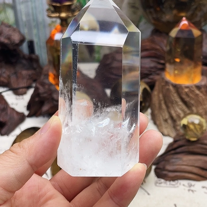 水晶珠宝半成品未镶嵌白水晶摆件