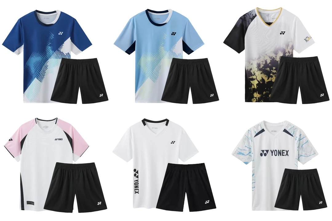 2024夏季羽毛球服短袖T恤男女款套装速干休闲透气运动服团购定制