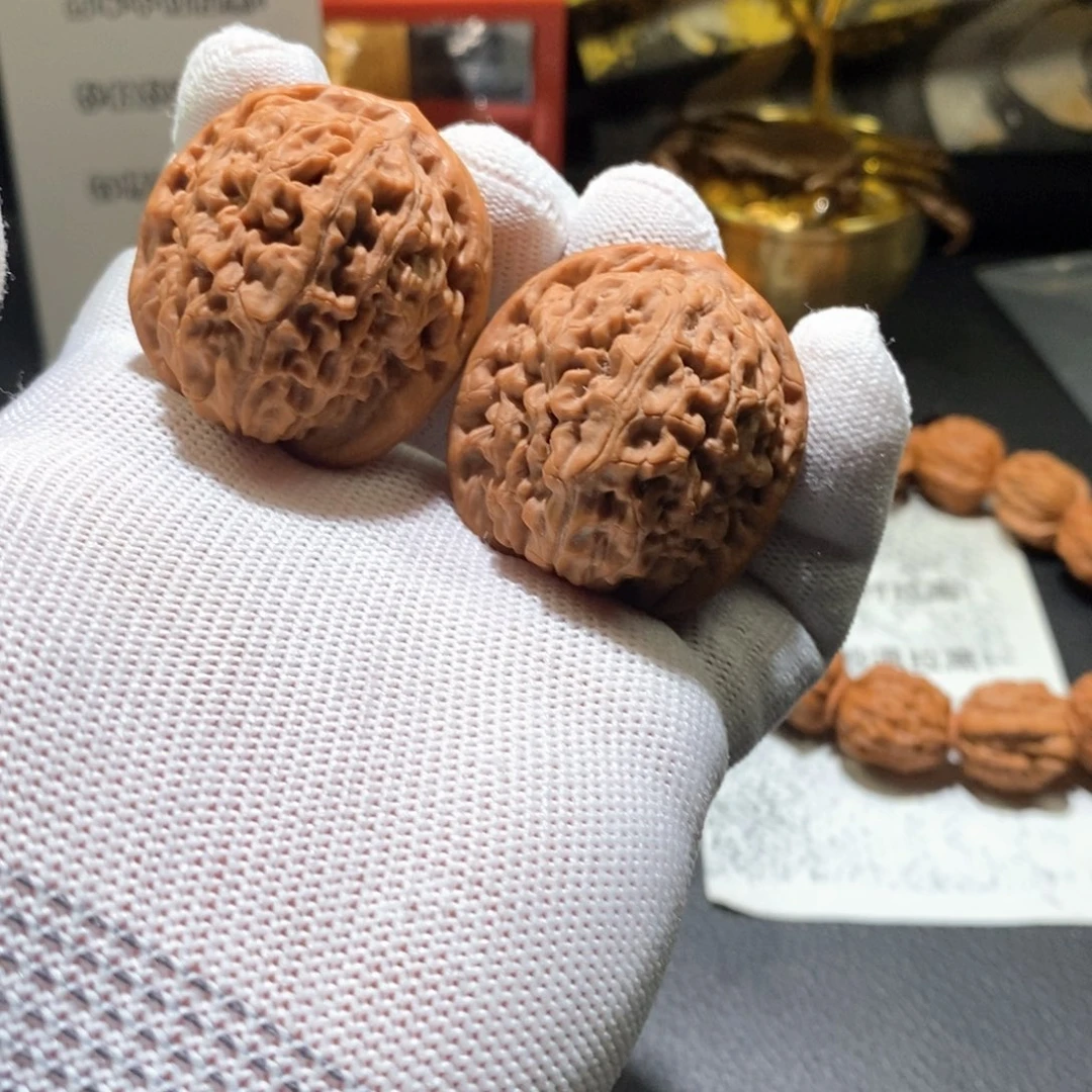把件文玩核桃0103莲花37.5（修）