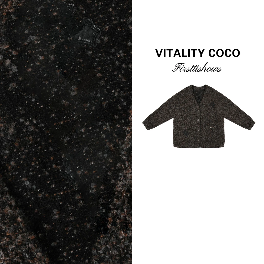 VITALITY COCO·CH系列新款女装百搭气质小香风开衫外套-2668