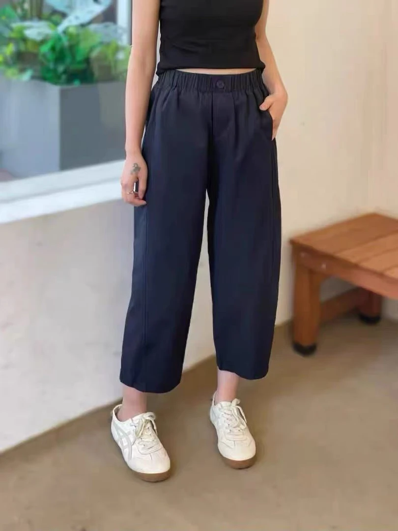 *子怡*夏季阔腿九分防晒花苞裤25117裤长86