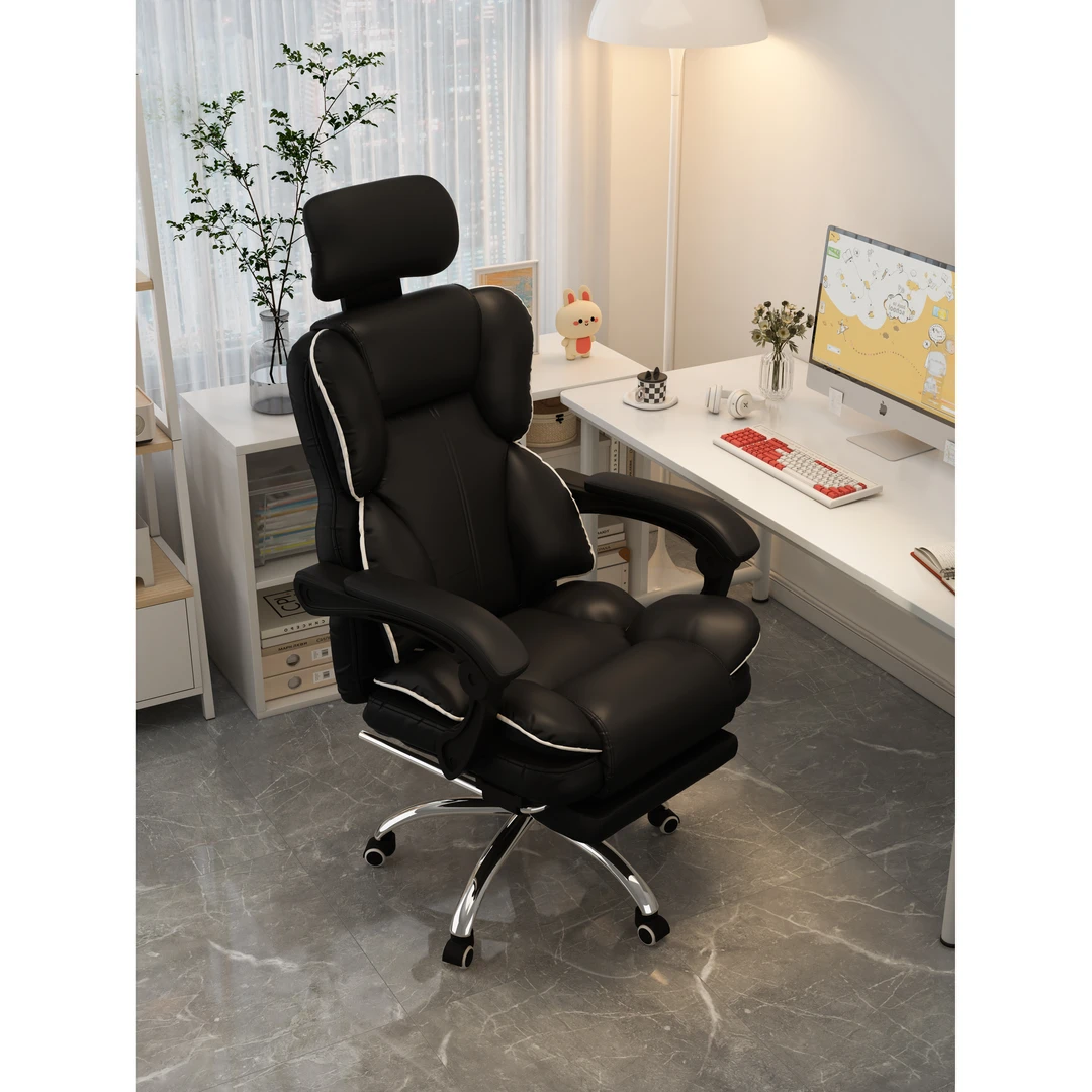 电脑椅家用办公椅舒适久坐可躺办公室靠背椅休闲座椅书房书桌椅子