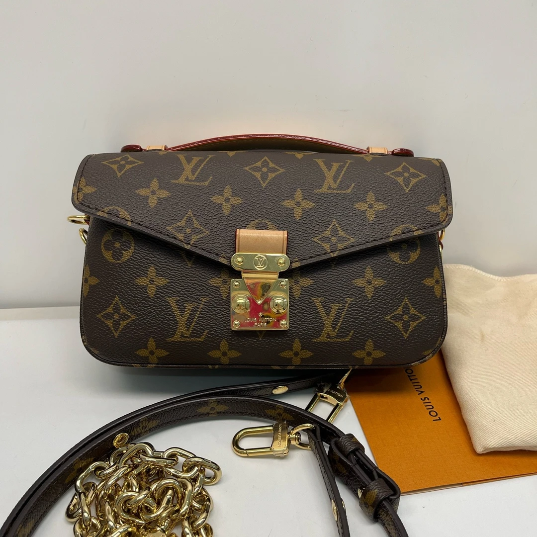 99新 LouisVuitton/路易威登 98新 老花小邮差包芯片版