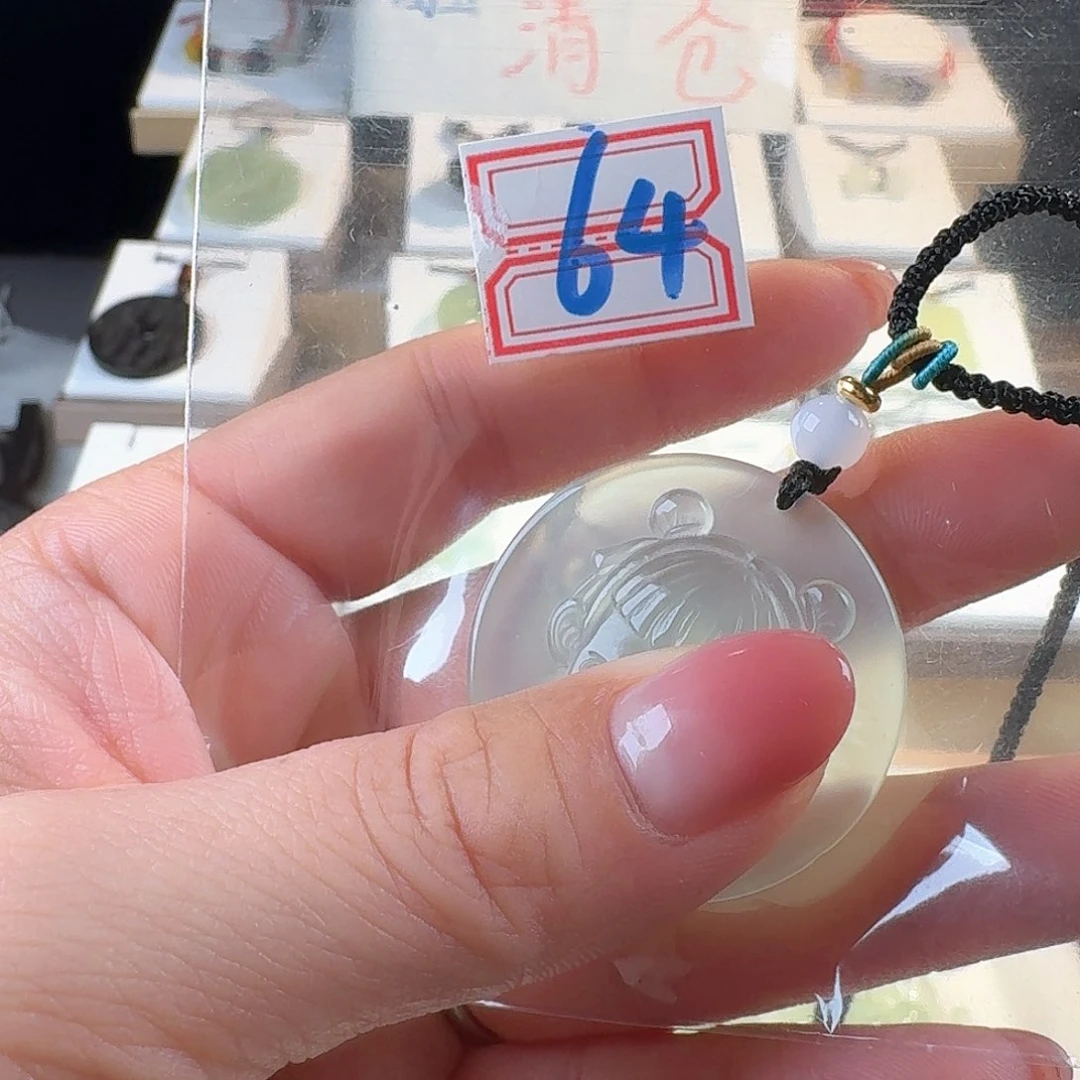 蛇纹石玉颈饰合金精美礼品