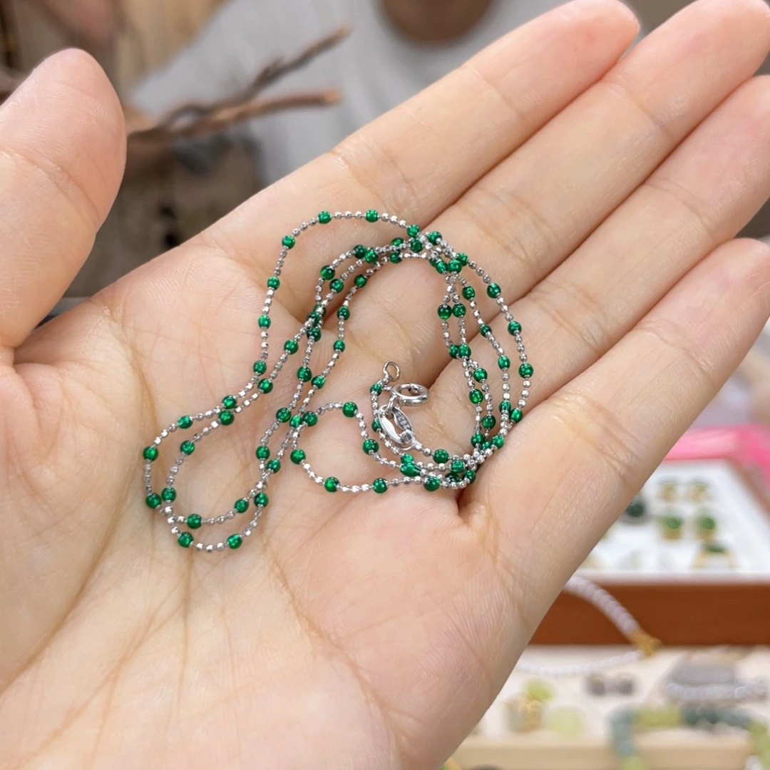 和田玉银S925镶嵌颈饰