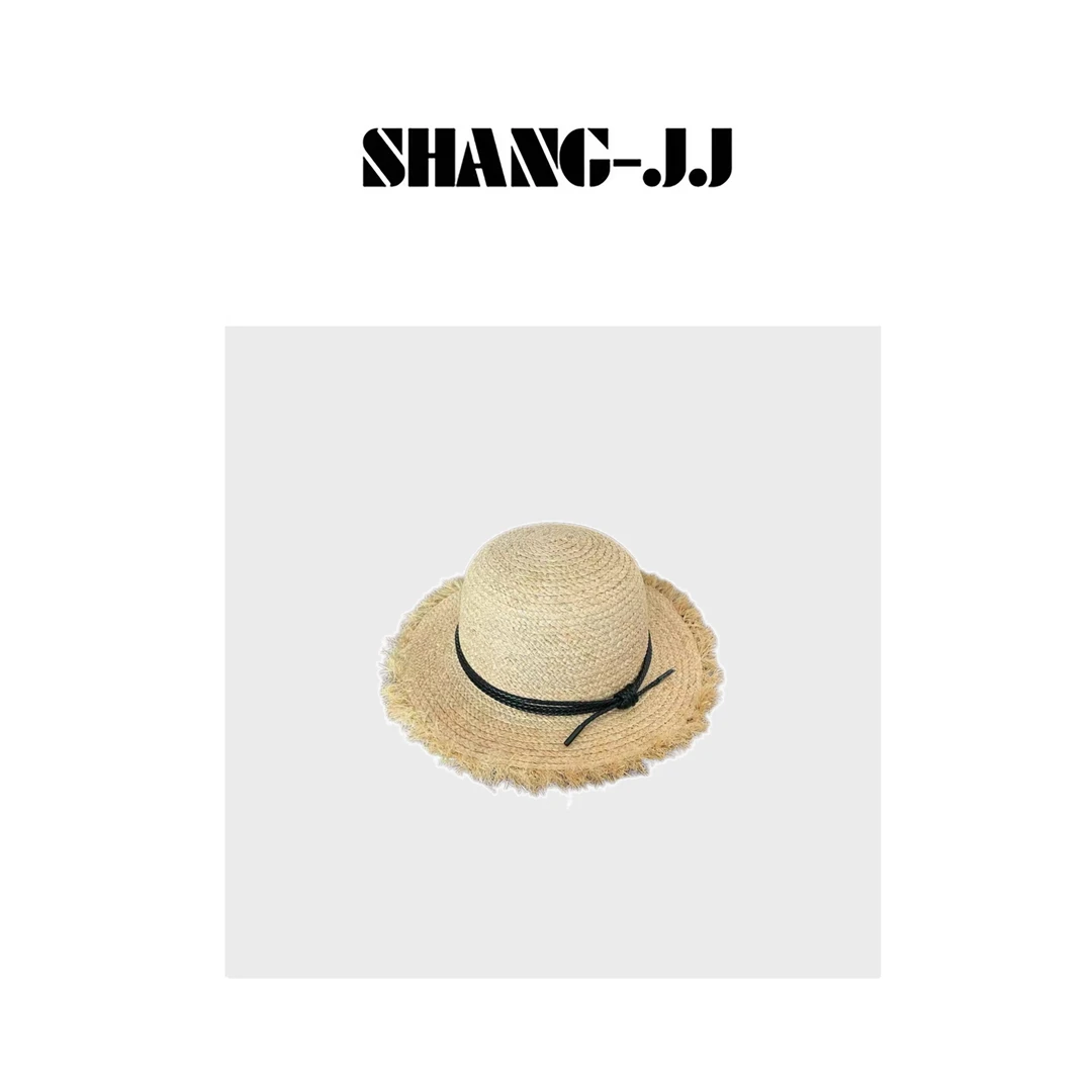 SHANG-JJ【夏日海风】25ss新款时尚拉菲草女士潮流百搭帽子q134162p