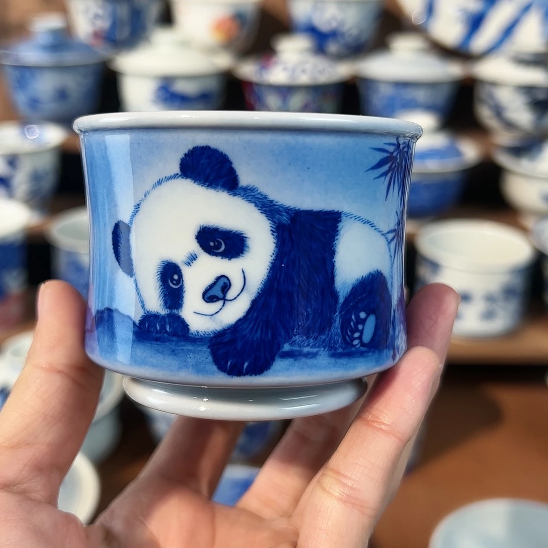 泥藝瓷梦熊猫杯杯