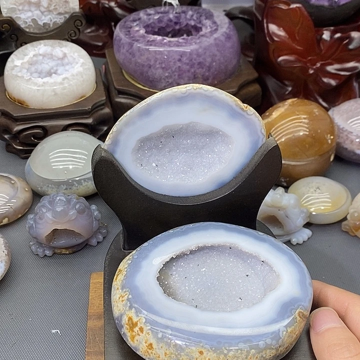 摆件紫晶未镶嵌聚宝盆