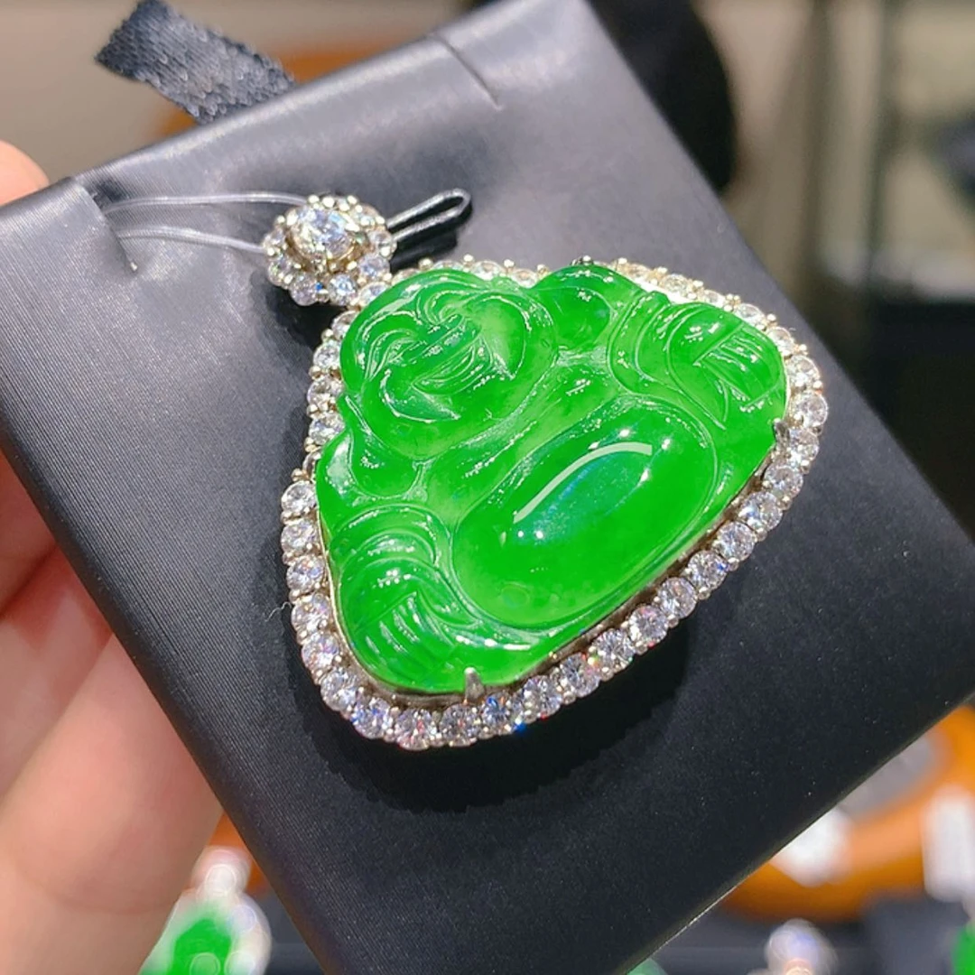 【闪购商品】翡翠颈饰银S925镶嵌8柒姐