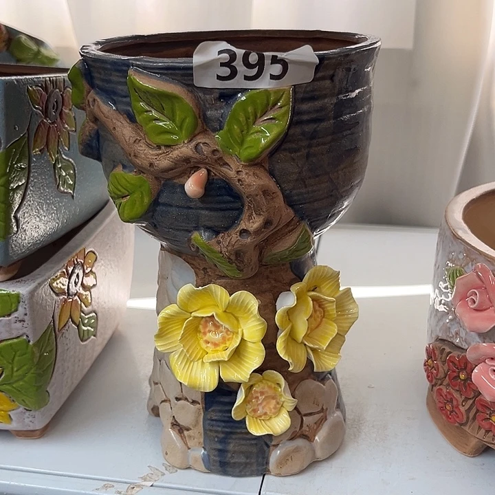 紫砂花盆粗陶材质多肉花盆