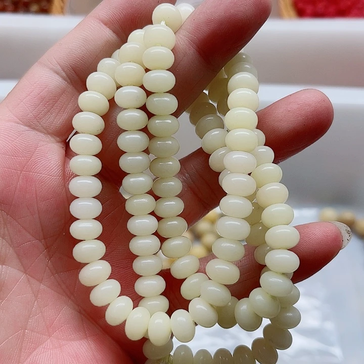 白玉菩提吊坠精品9奶白算盘114