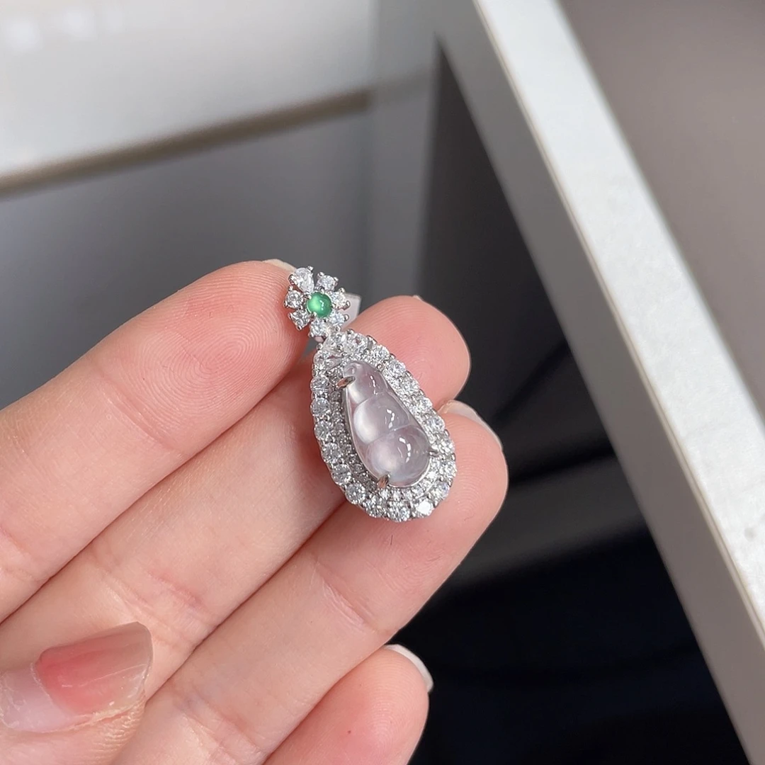 翡翠银S925镶嵌颈饰