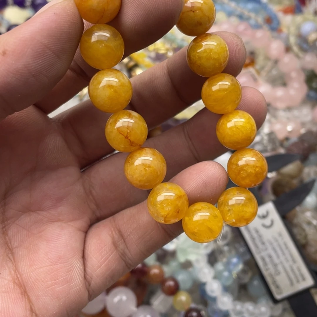 银S925镶嵌手链烟晶