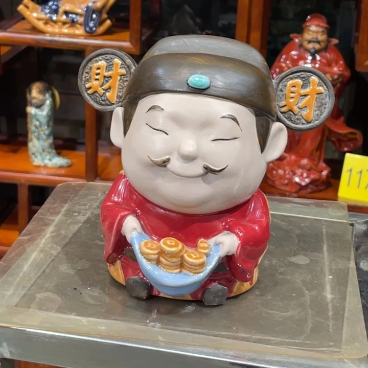 石湾公仔衬托盆景