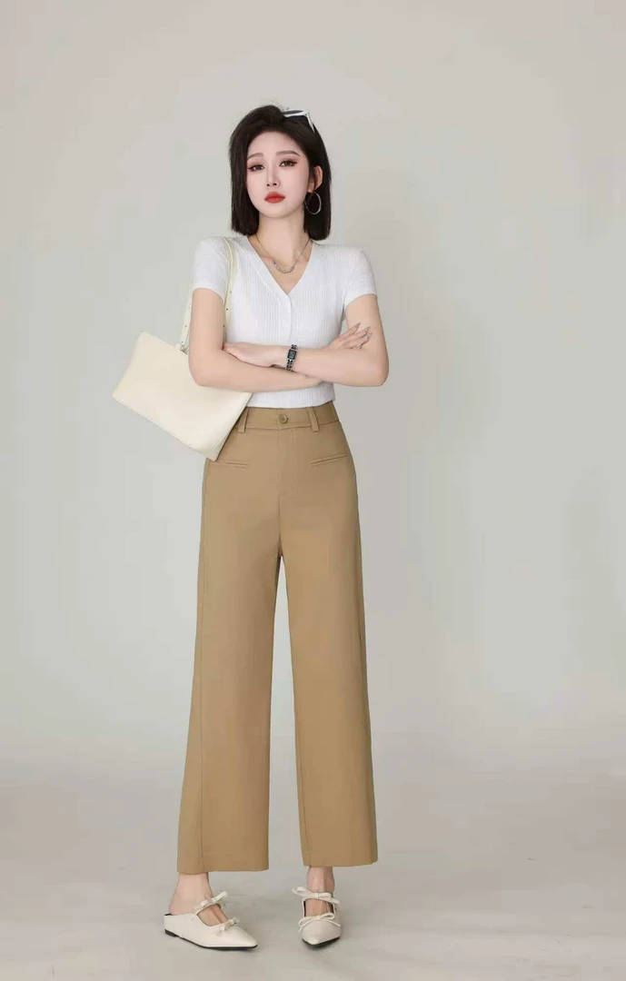 新款高端tiansi棉9分直筒裤619