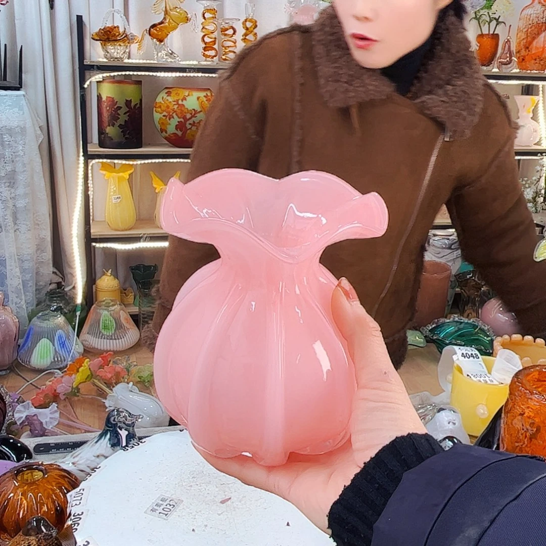 粉钱袋家悦琉璃工艺品