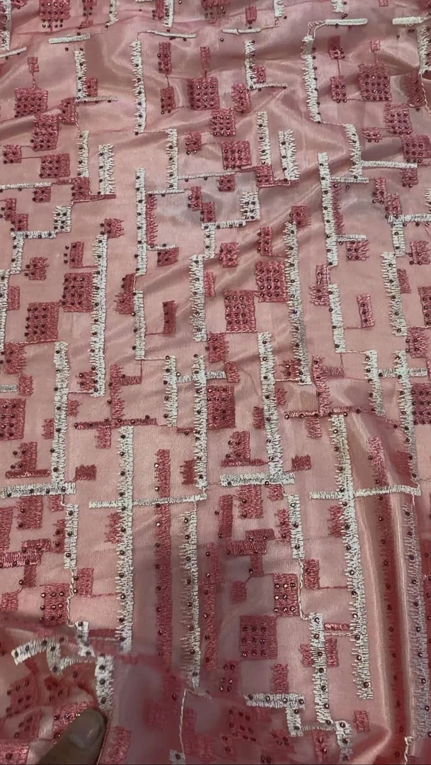 烫钻 网布 粉色 ＋ 里布