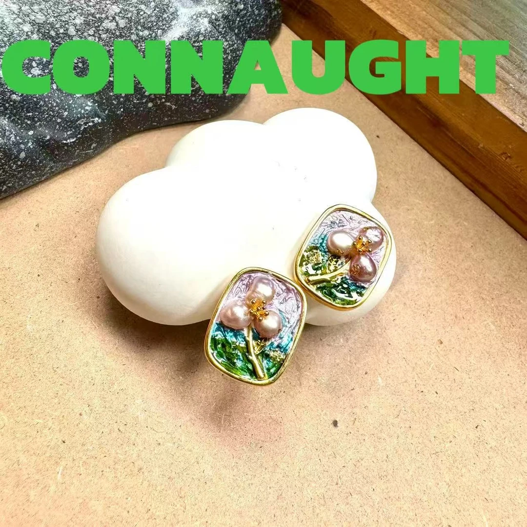 耳饰 正品CONNAUGHT油画系列【桃之夭夭】YW512