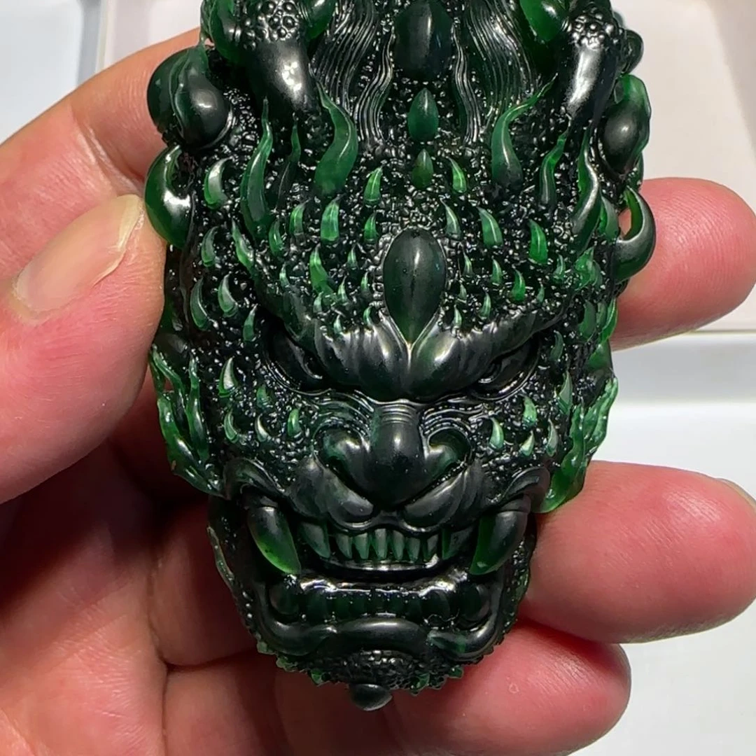 定制翡翠未镶嵌芝****量缅甸翡翠A货老蓝水龙头