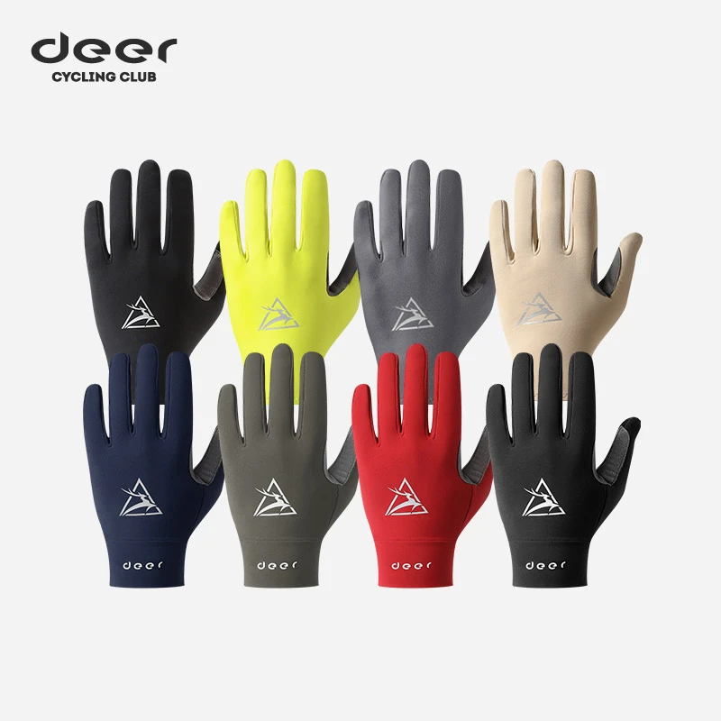 5~15℃小鹿deer新款加绒骑行手套秋冬自行车男女全指保暖摘星Max-W