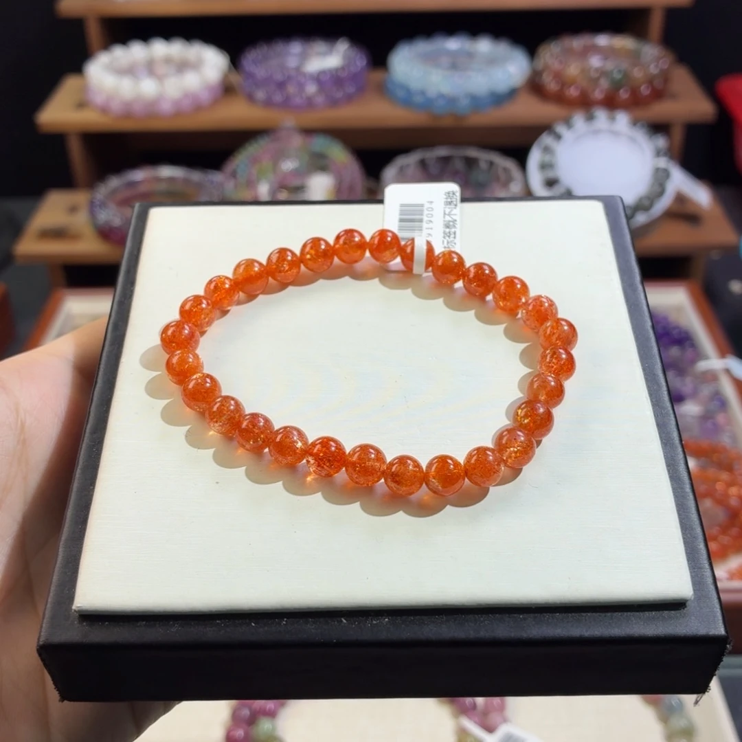 长石手串未镶嵌金太阳6+