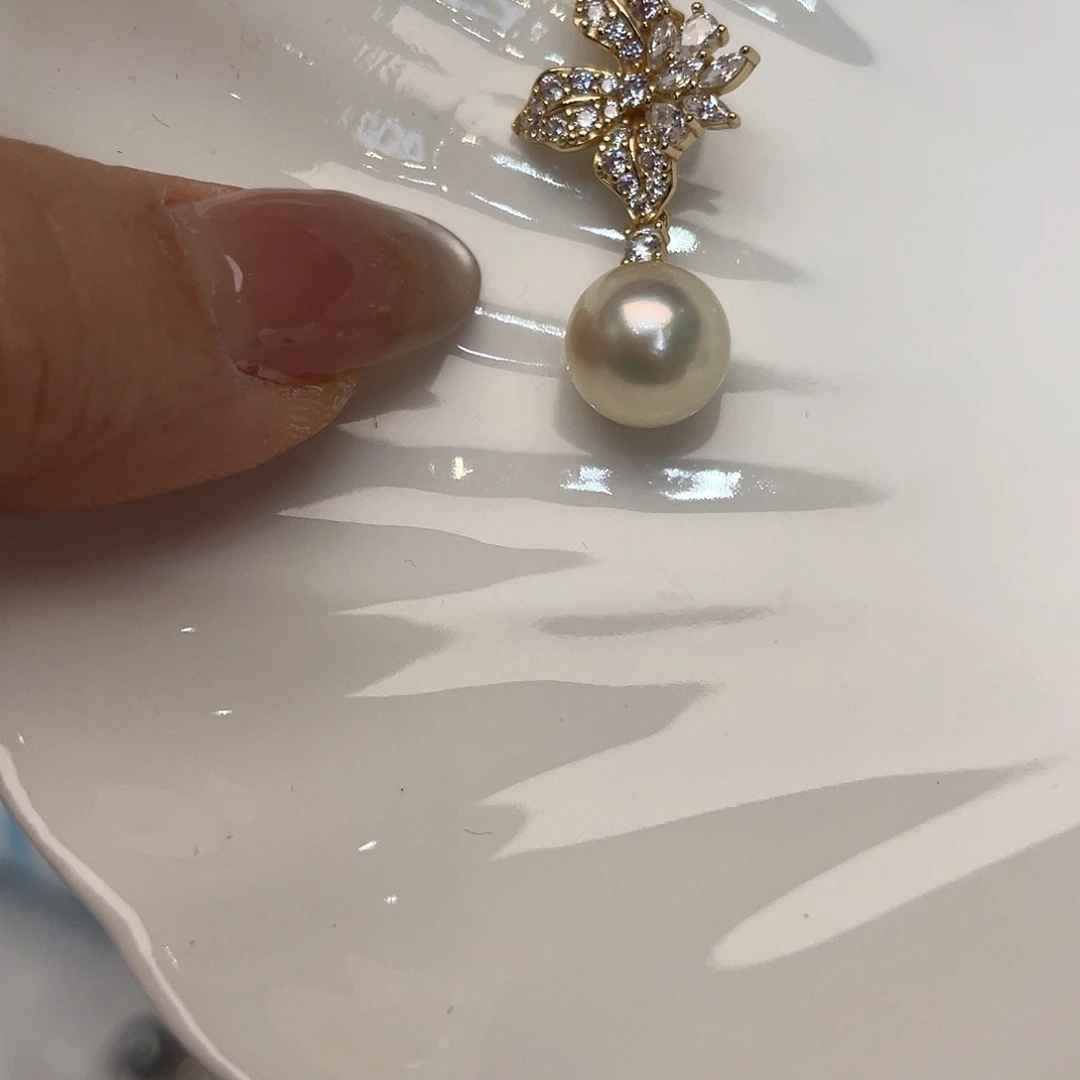 海水珍珠颈饰银S925镶嵌