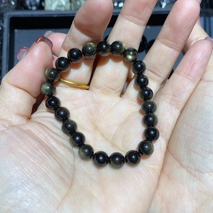 黑曜岩手链未镶嵌小*阿