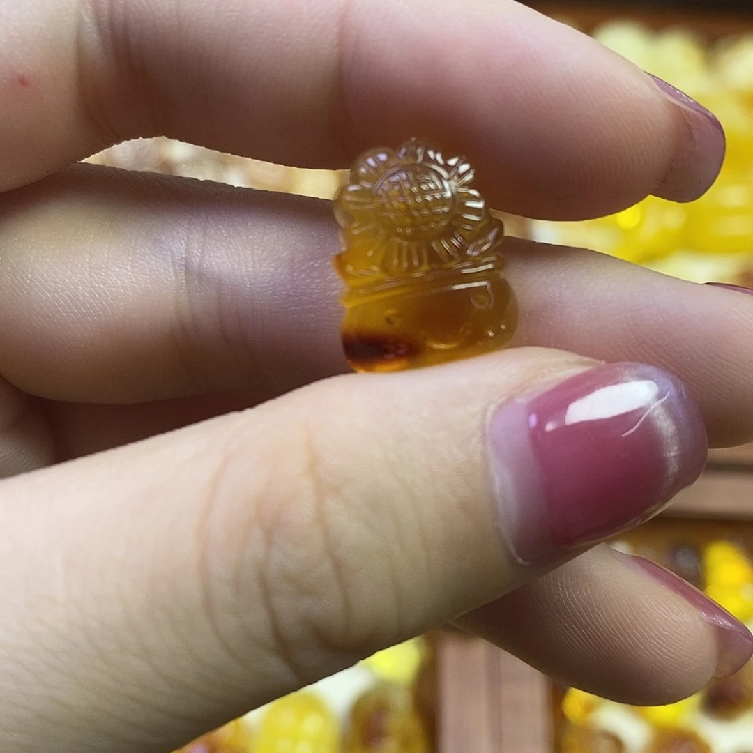 橄榄核吊坠向日葵花盆