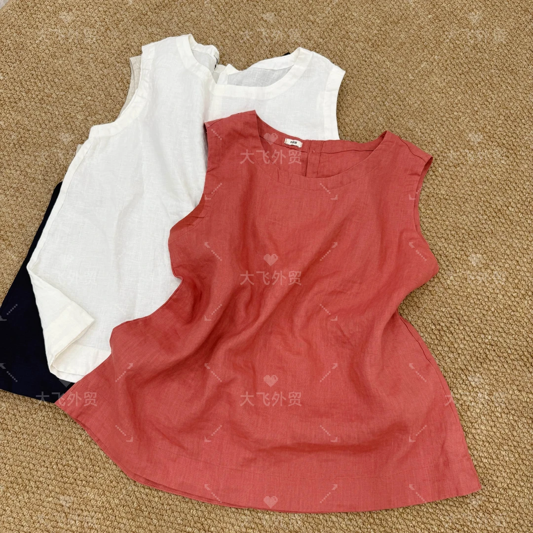 【100%汉麻&双扣简约背心】夏款两粒扣背扣简约剪裁背心207