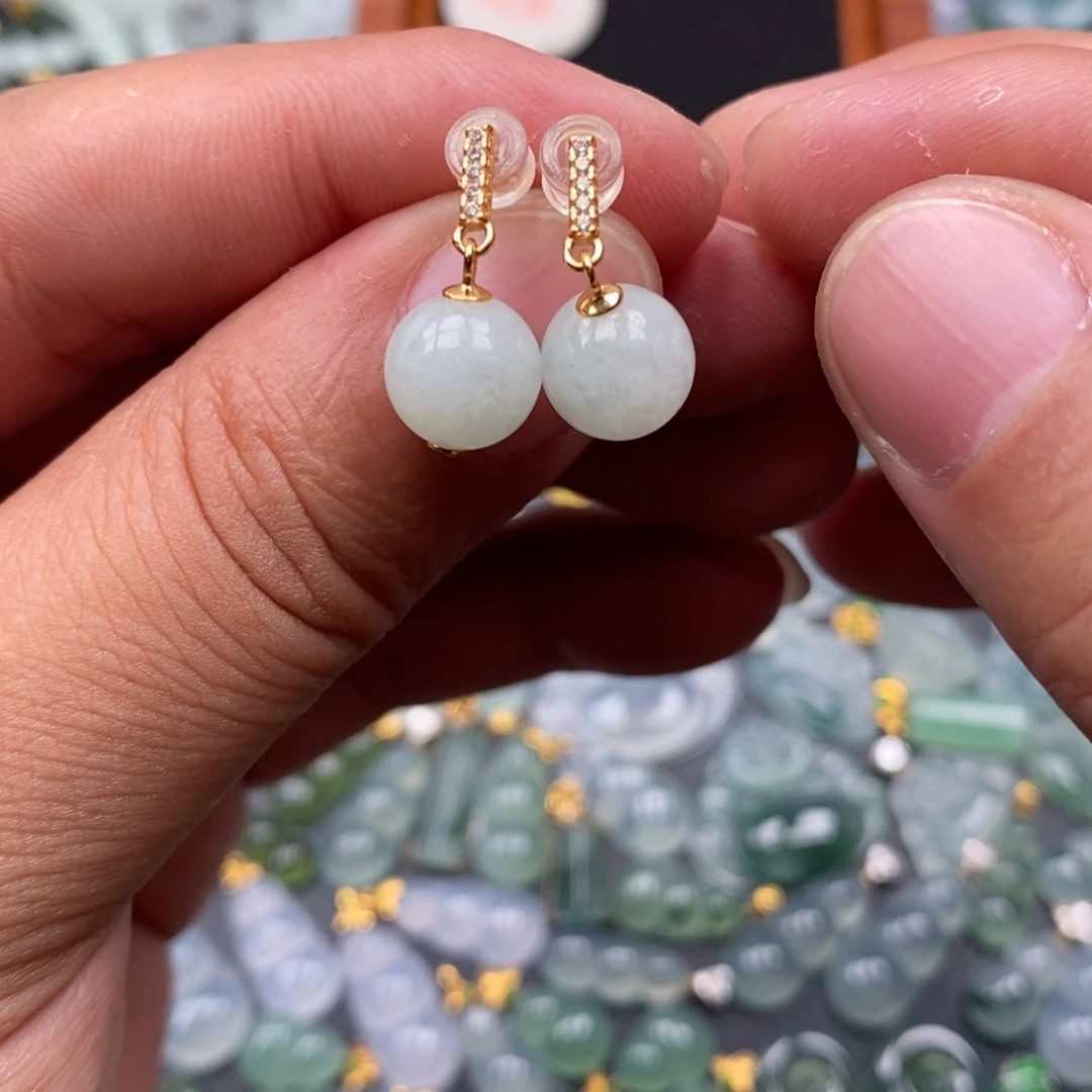 翡翠银S925镀金镶嵌颈饰多样性发货拍一发一