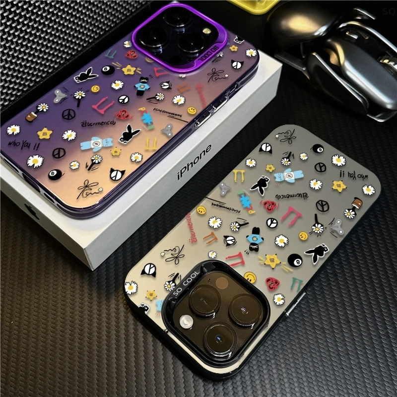 权志龙涂鸦适用苹果16手机壳iPhone15Promax小众14/13保护套12防