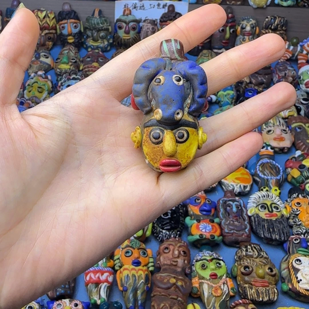 琉璃非金属牛角娃一个