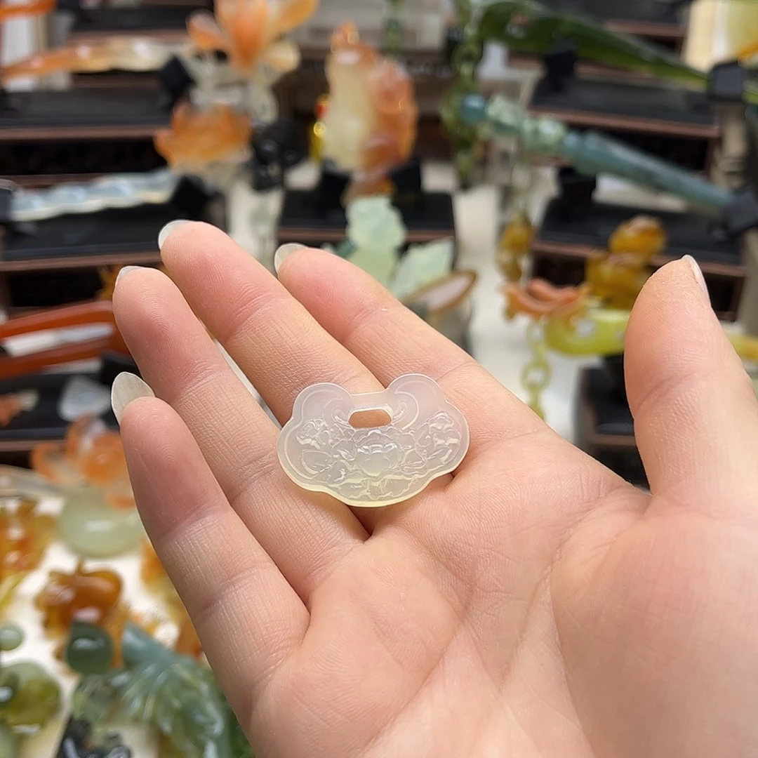 蛇纹石玉未镶嵌岫玉发簪